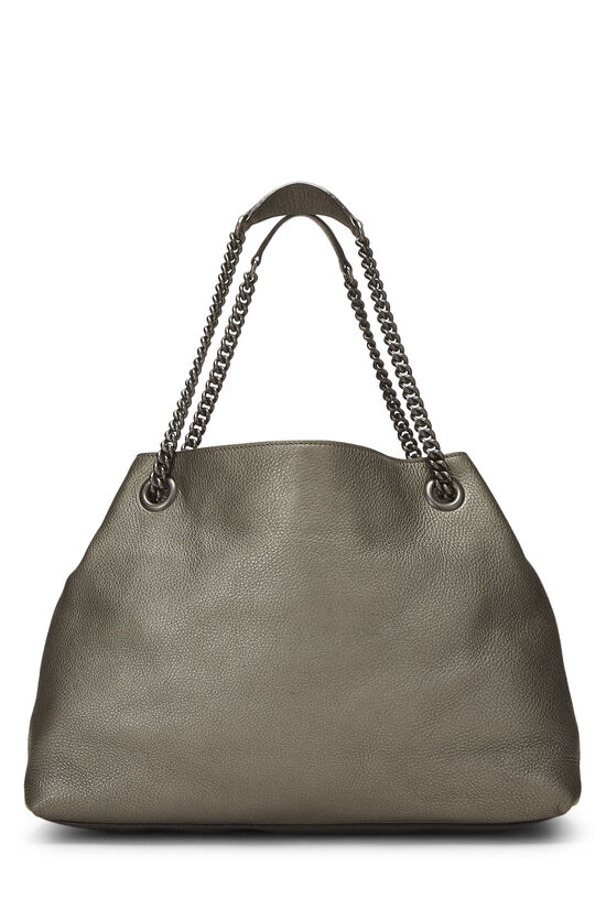 Grey Leather Soho Chain Tote, , large image number 3