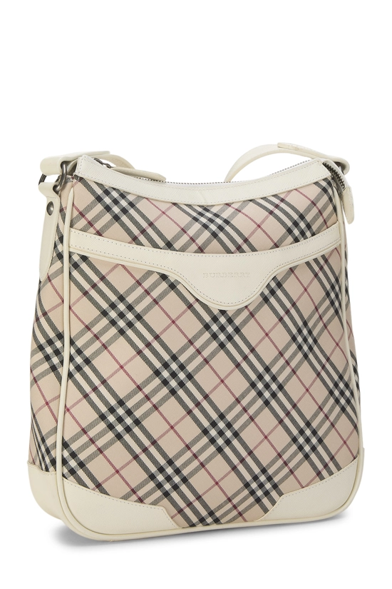 White Check Jacquard Canvas Crossbody, , large image number 1