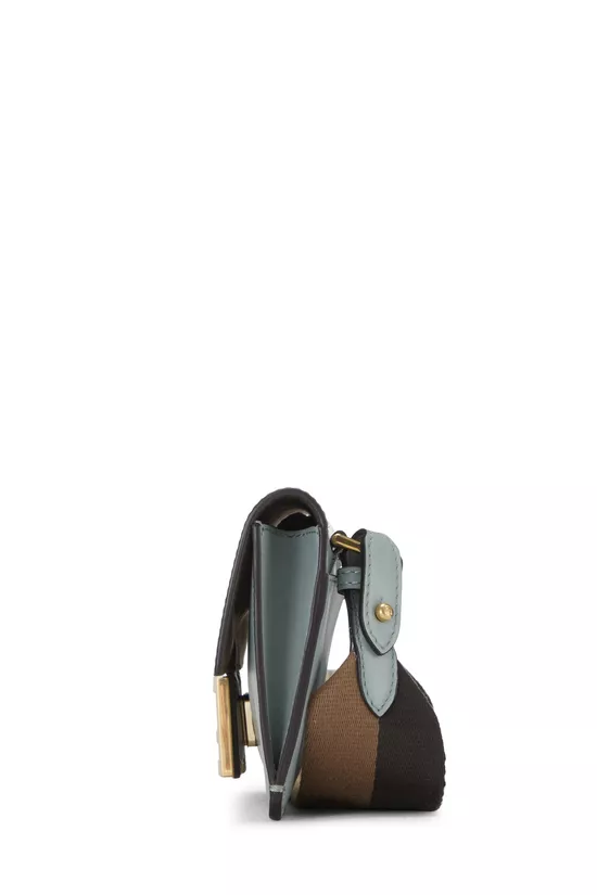 Green Leather Flat Baguette Bag Mini, , large image number 3