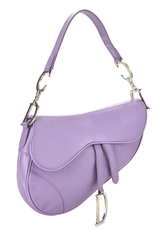 Purple Leather Saddle Bag, , large image number 1