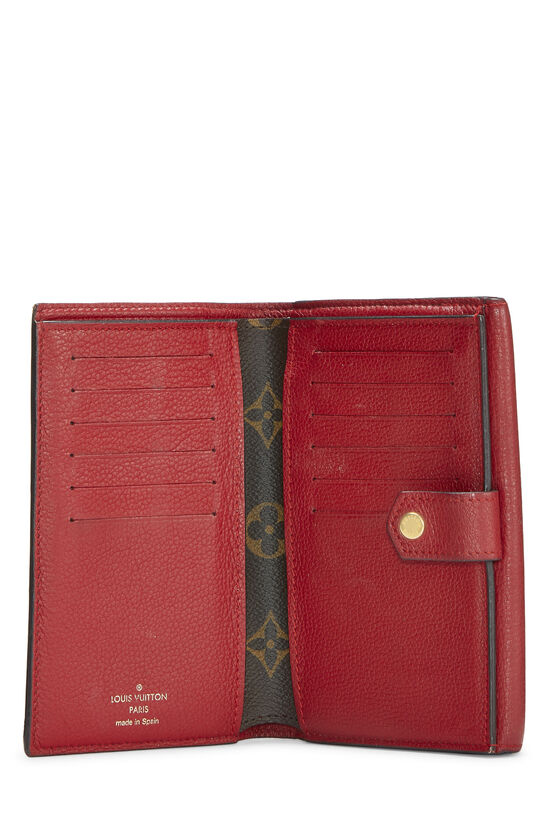 Red Monogram Canvas Pallas Compact Wallet , , large image number 4
