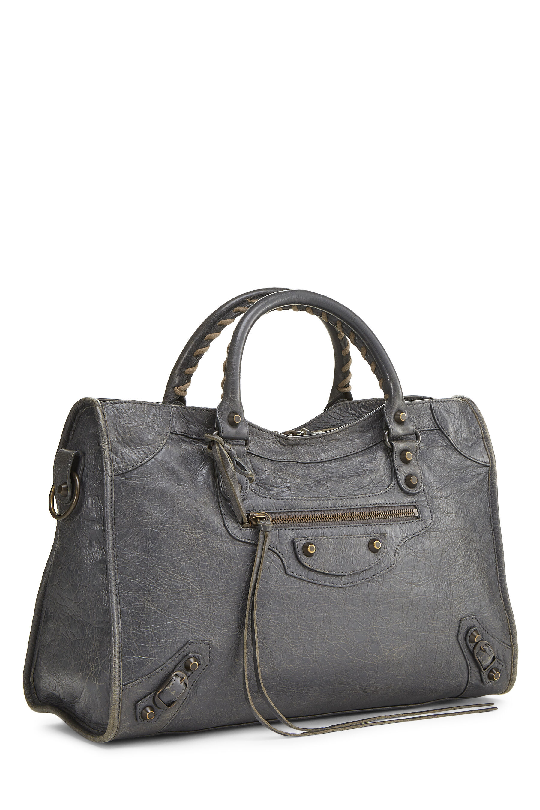 BALENCIAGA City Medium Bag in Black Leather  COCOON