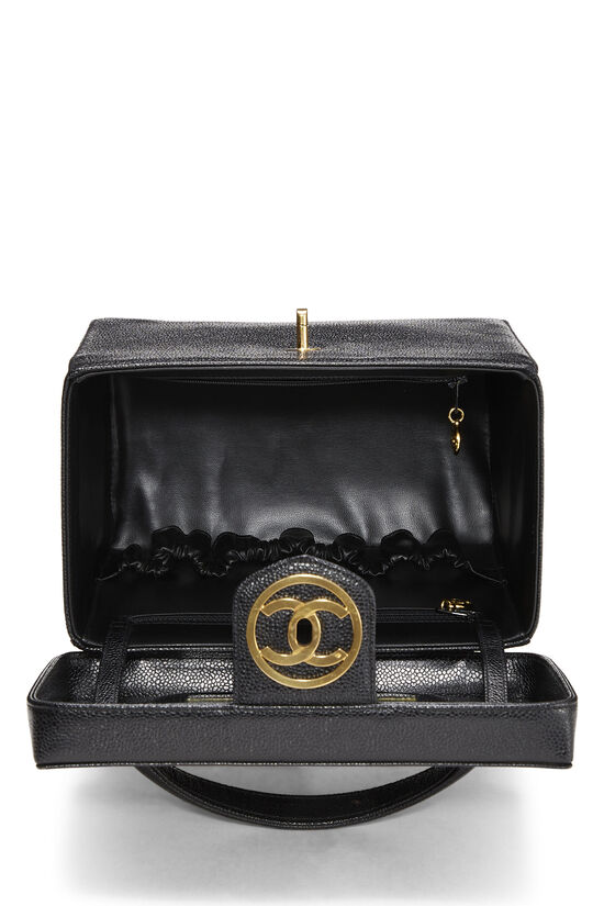 Chanel Black Quilted Leather CC Phone Holder Clutch Chanel
