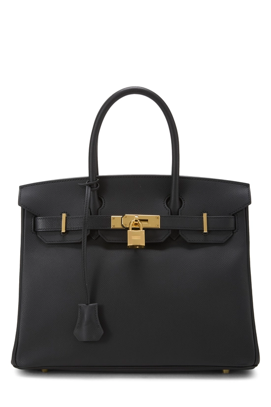 Black Epsom Birkin 30, , large image number 0