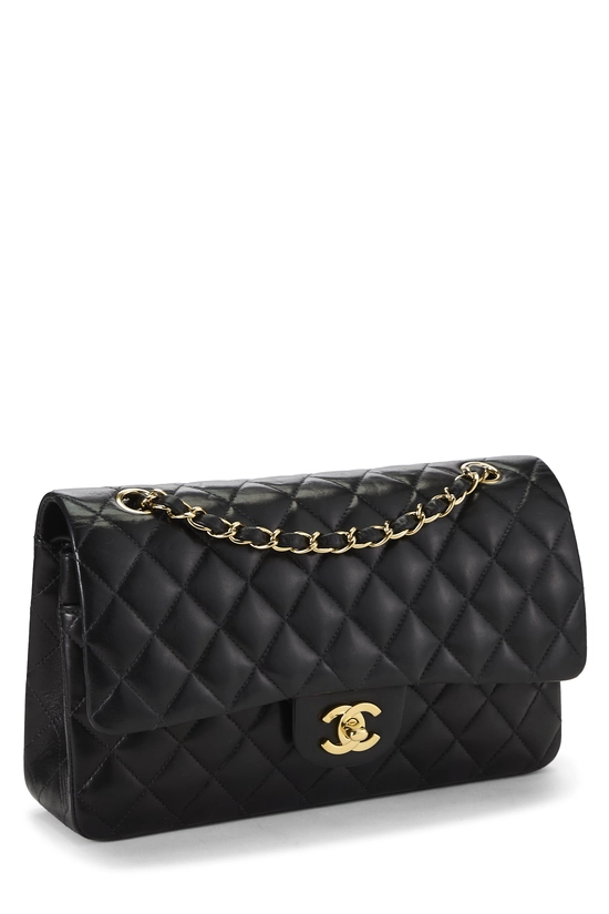 Black Quilted Lambskin Classic Double Flap Medium, , large image number 1