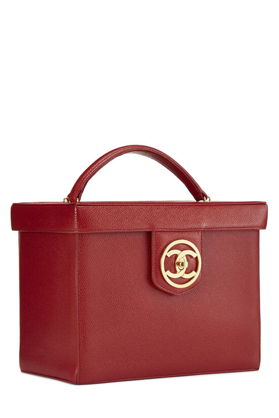 Vanity leather handbag Chanel Red in Leather - 38433022