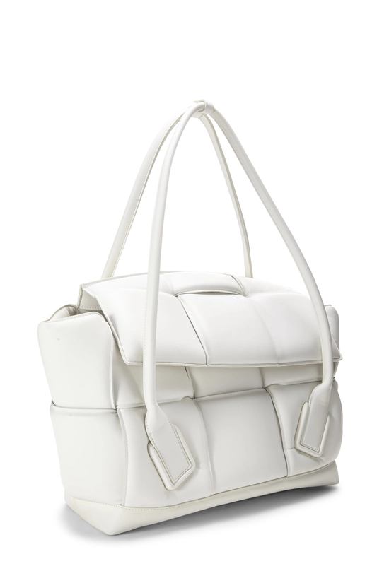 White Calfskin Maxi Intrecciato Padded Arco 56, , large image number 1
