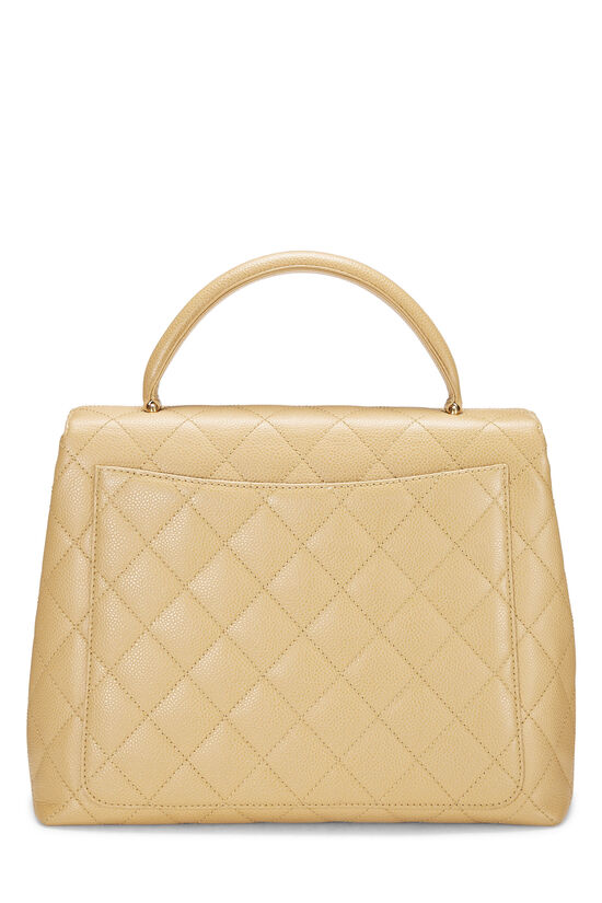 Beige Quilted Caviar Kelly, , large image number 4