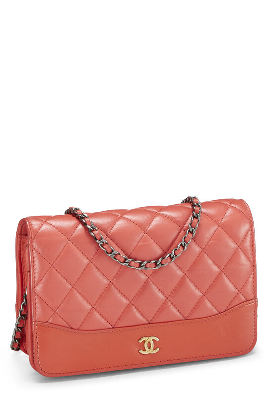 Pink Quilted Calfskin Gabrielle Wallet On Chain (WOC), , large image number 3