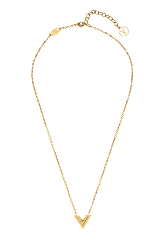 Gold Essential V Necklace, , large image number 0