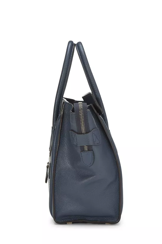 Blue Drummed Calfskin Luggage Micro, , large image number 2