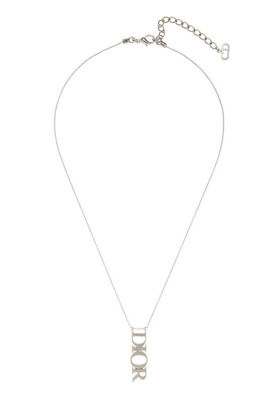 Silver Logo Letters Necklace, , large image number 0