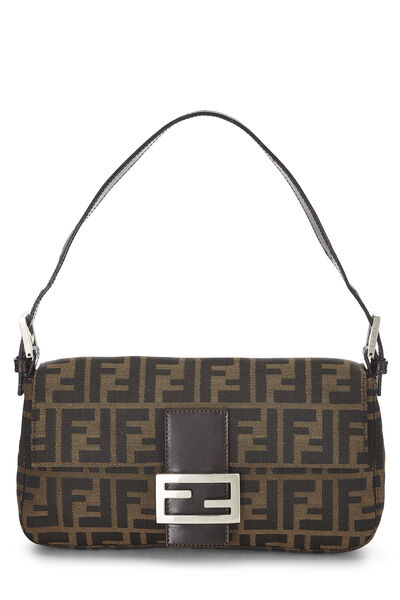 Brown Zucca Canvas Baguette