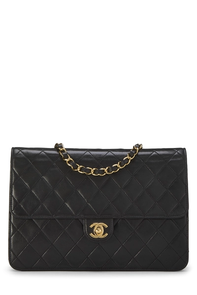 Chanel Black Quilted Lambskin Turnlock Ex Flap Medium