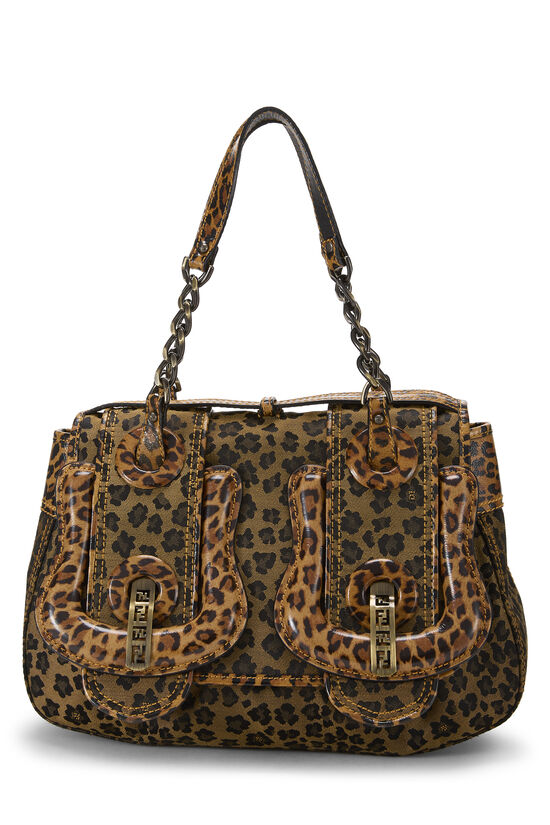 Brown Cheetah Canvas B Bag, , large image number 0