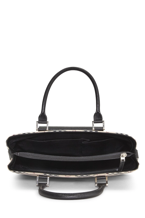 Black Check Jacquard Canvas Pocket Handbag Small, , large image number 5