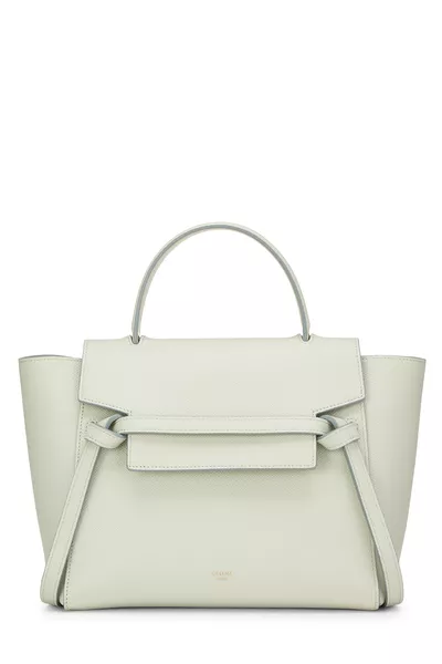 Green Grained Calfskin Belt Bag Micro