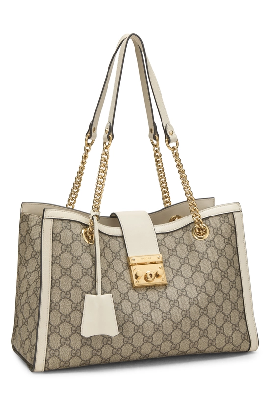 Original GG Supreme Canvas Padlock Tote Medium, , large image number 1