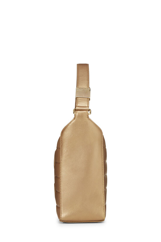 Gold Chocolate Bar Calfskin Shoulder Bag, , large image number 2
