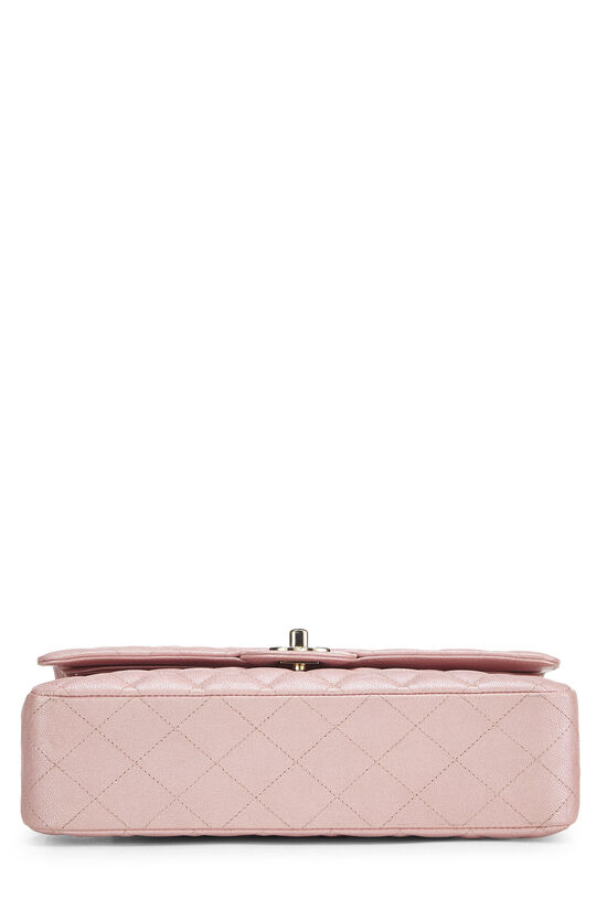 Iridescent Pink Quilted Caviar Classic Double Flap Medium, , large image number 4