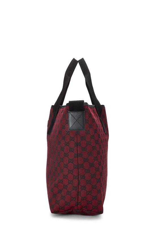 Red Canvas GG Catchall Tote, , large image number 4