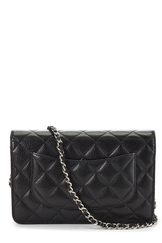 Black Caviar Classic Quilted Wallet On Chain (WOC), , large image number 3