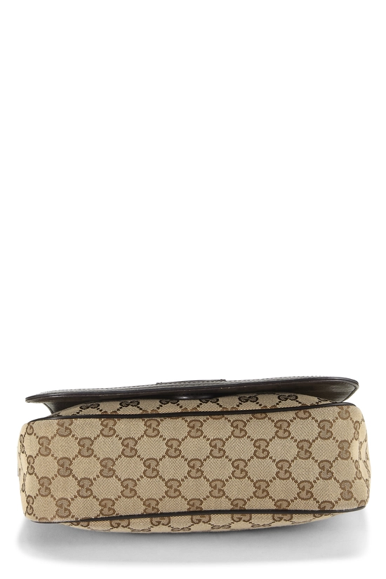 Brown Original GG Canvas Magnetic Flap Messenger Small, , large image number 4