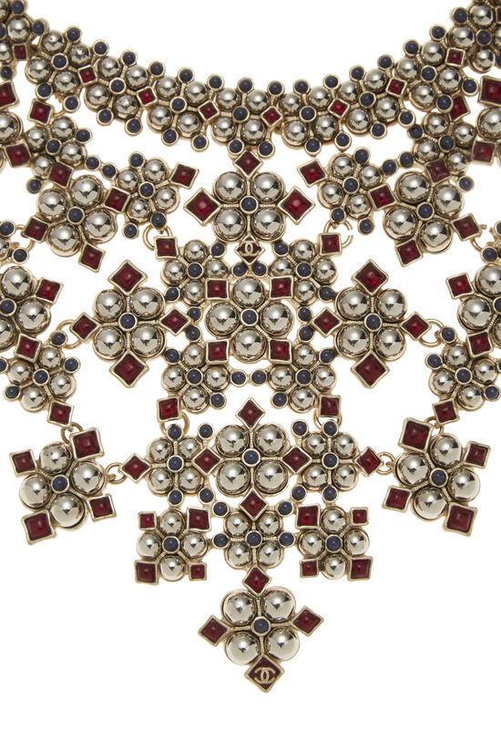 Multicolor Gripoix Statement Necklace, , large image number 1