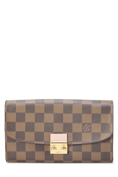 Louis Vuitton Pink Damier Ebene Croisette Wallet on Chain (WOC) PM