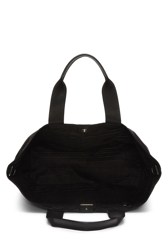 Black Nylon Convertible Handbag, , large image number 5