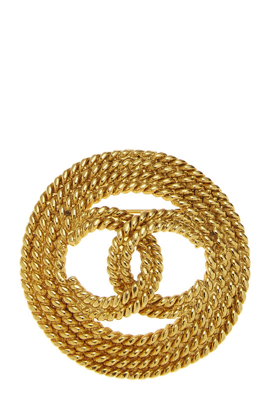Gold Rope 'CC' Pin, , large image number 0