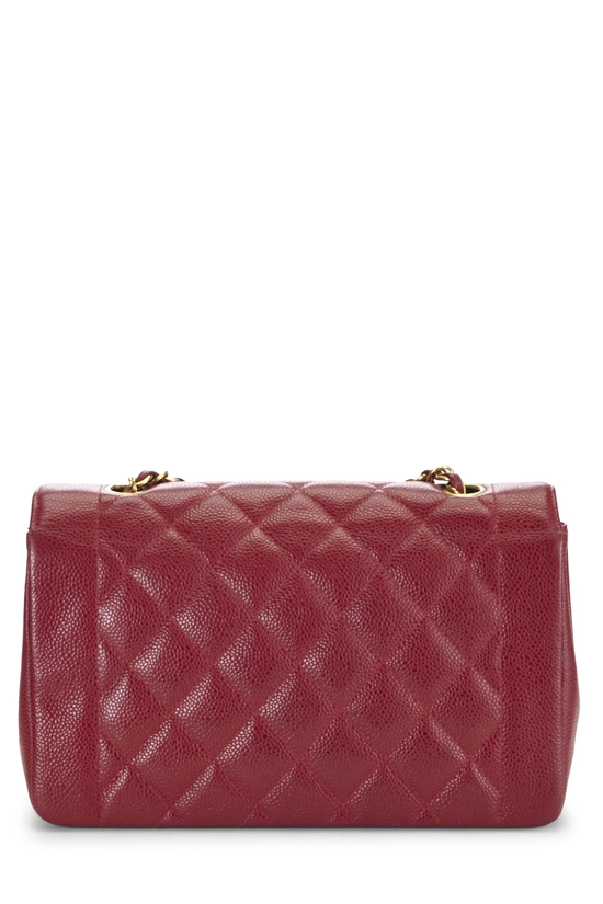 Red Quilted Caviar Classic Flap Medium, , large image number 3