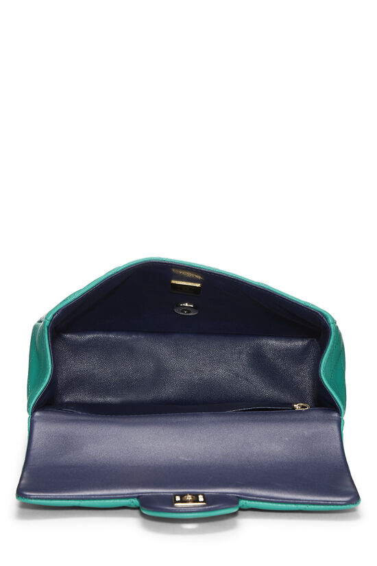 Green Lambskin Top Handle Flap Bag Mini, , large image number 5