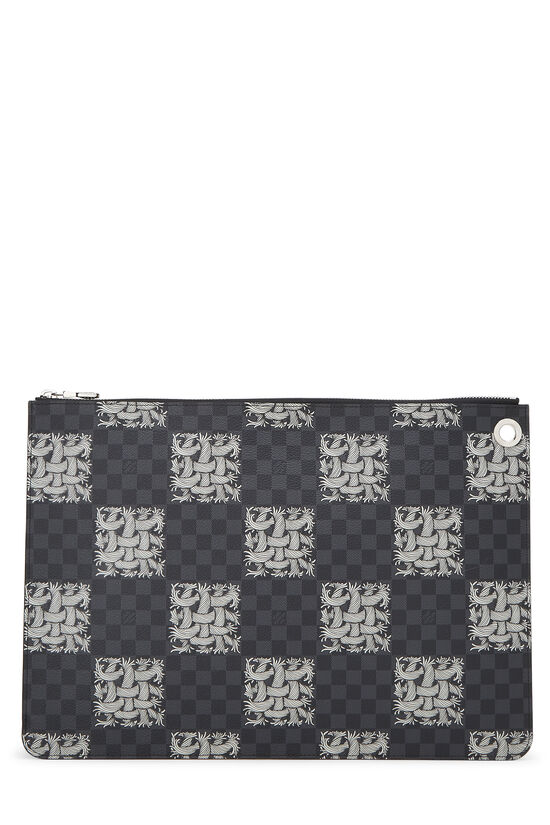 Louis Vuitton Damier Graphite Pattern Coated Canvas Belt - Black
