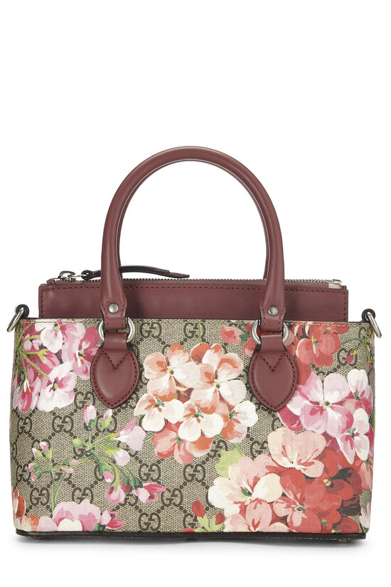 Pre-Owned Pink GG Blooms Supreme Canvas Top Handle Tote QFB00C70P9005 