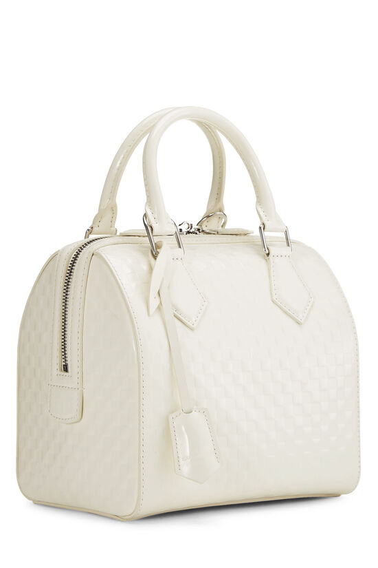 White Damier Facette Speedy Cube PM, , large image number 1