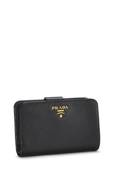 Black Vitello Move Compact Wallet, , large