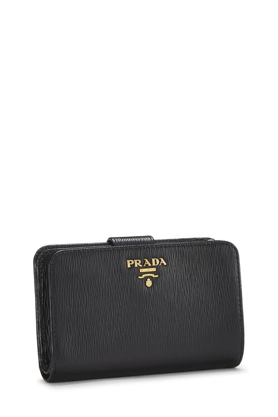 Black Vitello Move Compact Wallet, , large image number 1