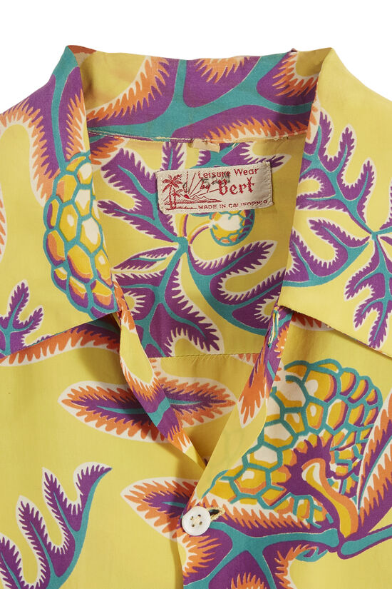 Yellow Floral Leisure Wear by Bert Hawaiian Shirt, , large image number 2