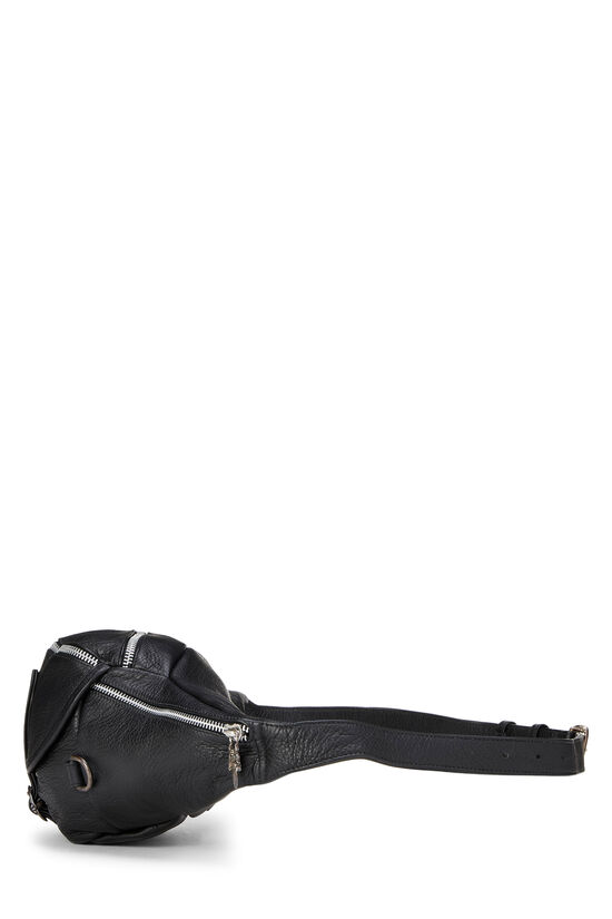 Black Leather Snat Pack Waist Bag, , large image number 2