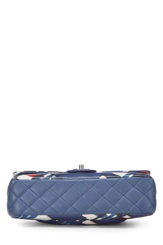 Chanel Blue & Red Calfskin Airline Classic Double Flap Medium