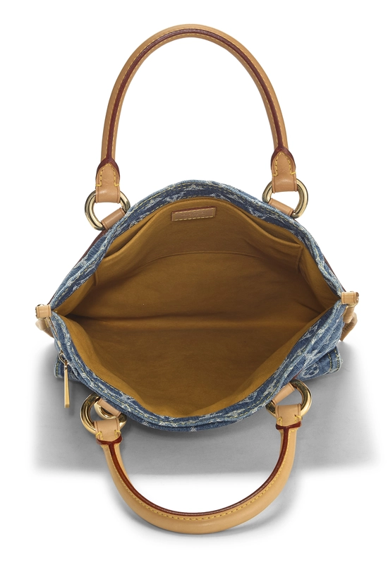 Blue Monogram Denim Flat Shopper, , large image number 5
