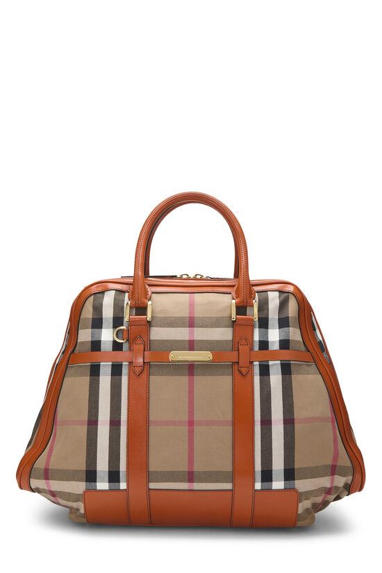 Orange House Check Canvas Orchard Bowler Large, , large image number 0