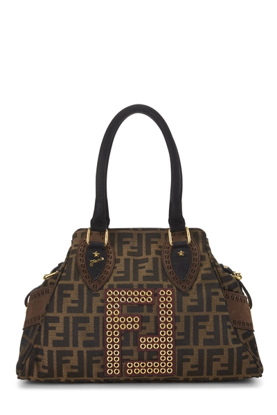 Brown Zucca Canvas Bag Du Jour Small