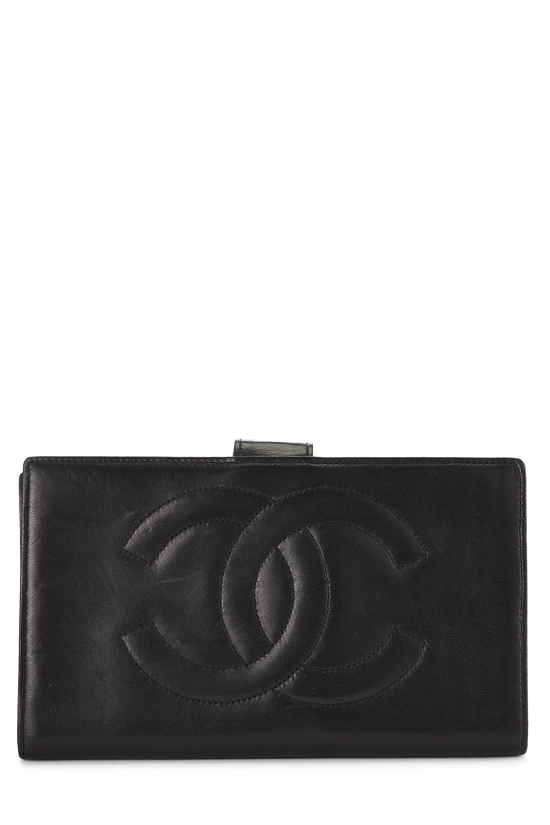 Black Lambskin Timeless 'CC' Wallet, , large image number 0