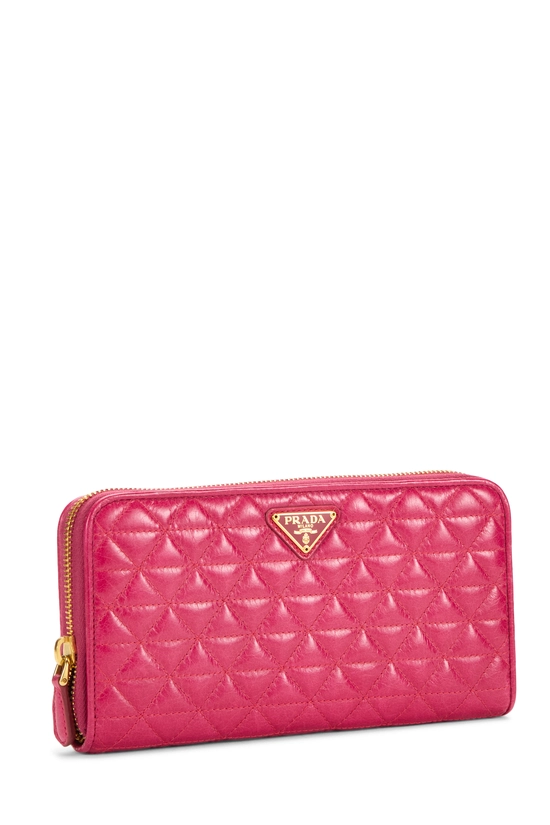 Pink Calfskin Zip Around Wallet, , large image number 1