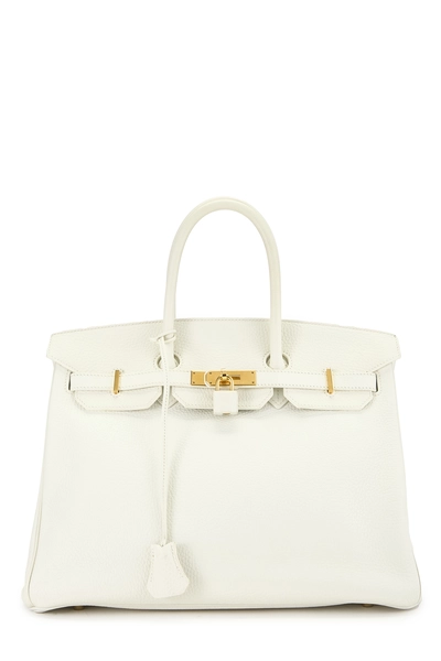 White Togo Birkin 35