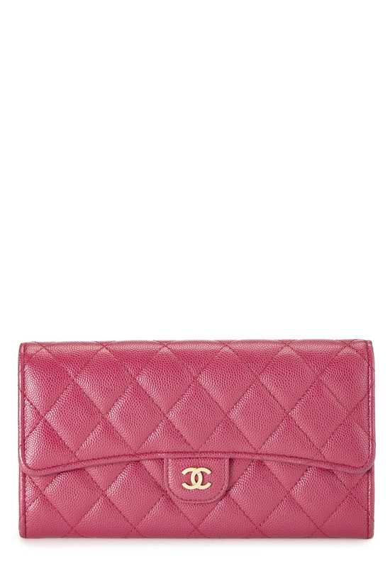 Pink Caviar Classic Long Flap Wallet, , large image number 0