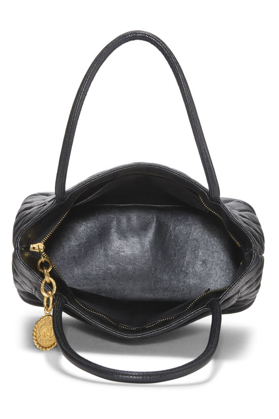 Chanel Black Quilted Caviar Medallion Tote Q6B02H0FKB496 | WGACA