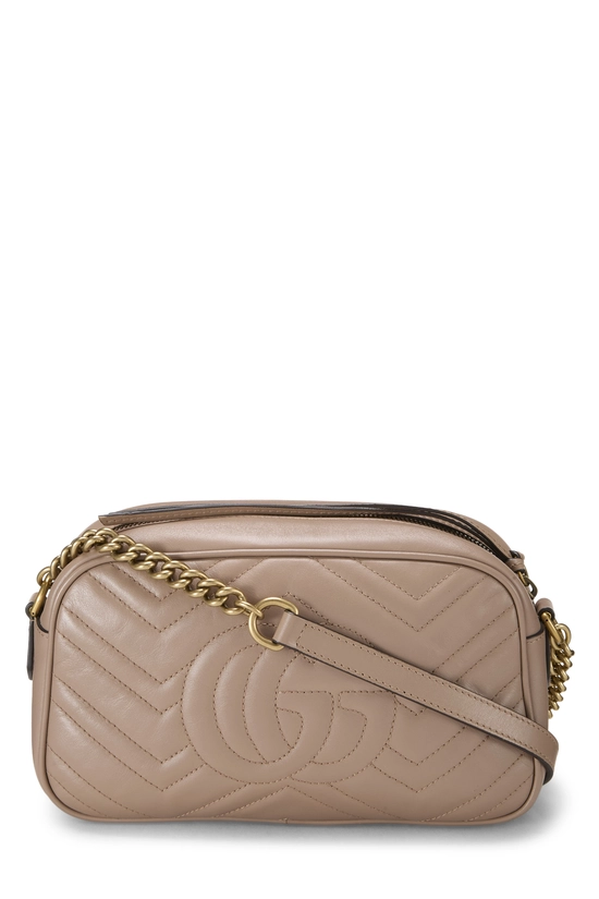 Pink Leather GG Marmont Crossbody Bag, , large image number 3